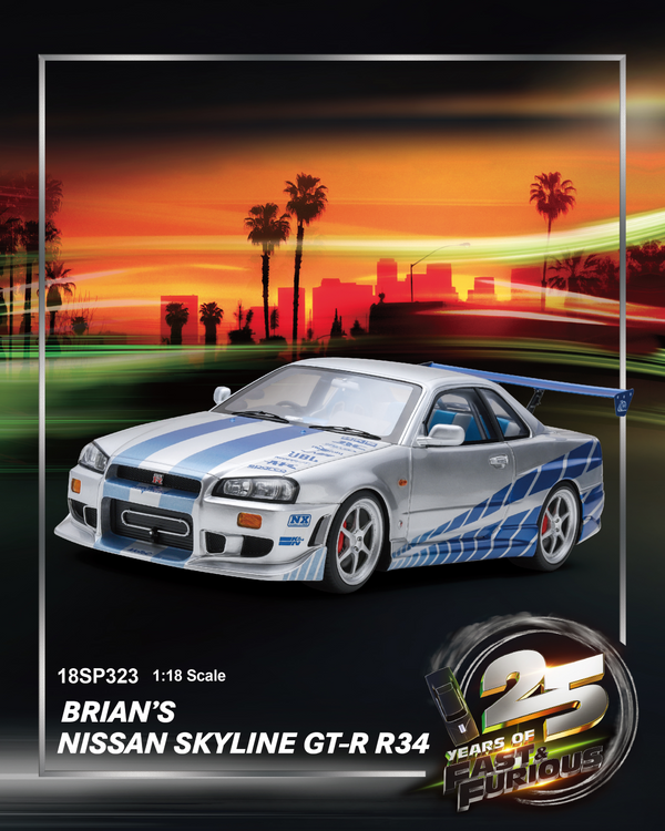 [SPARK] 1:18 Nissan GT-R R34 Fast and Furious