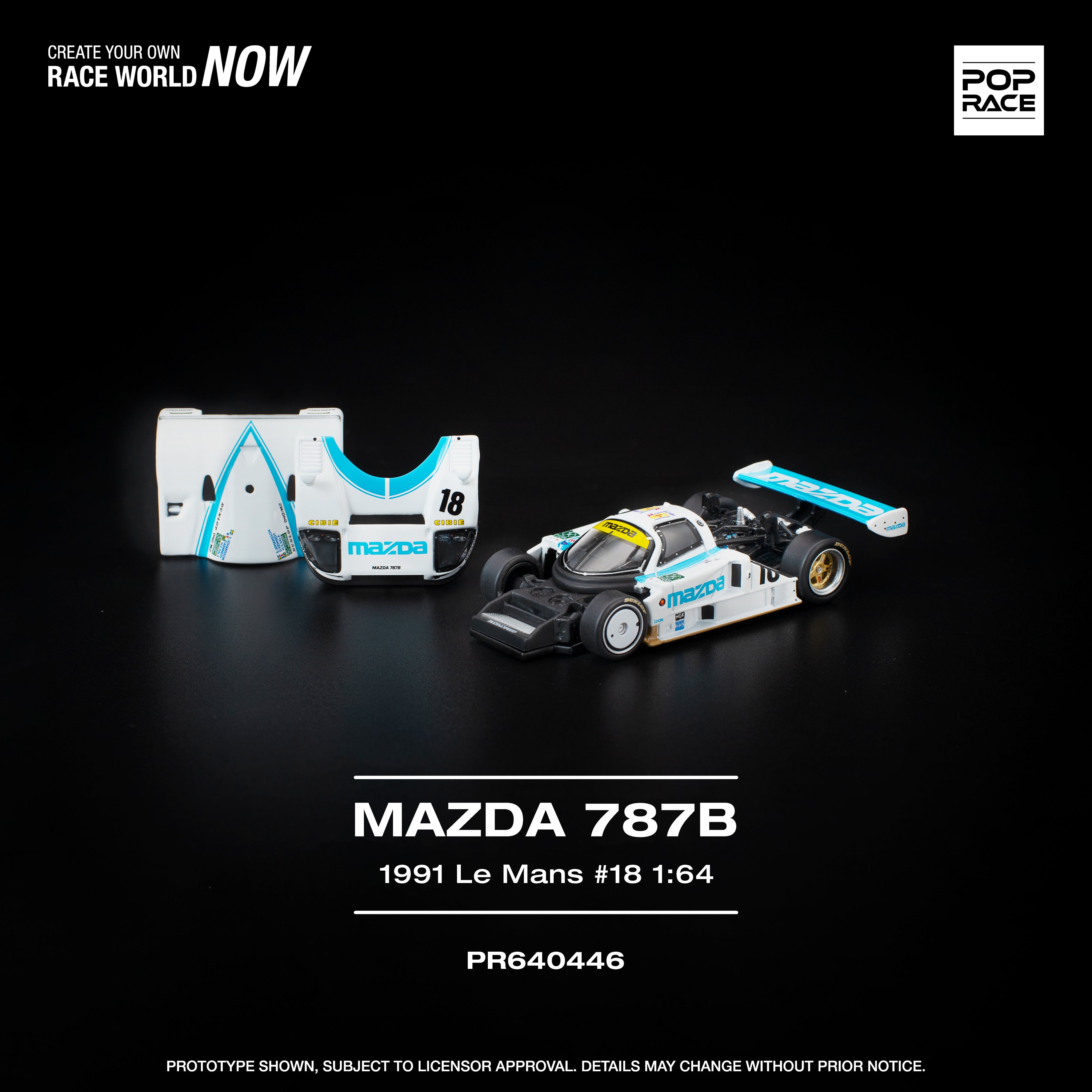[POP RACE] 1:64 Mazda 787B 1991 Le Mans 24HRS #18