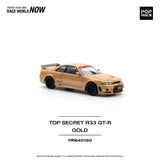 [POP RACE] 1:64 Top Secret GT-R R33 Gold - Toy Space Diecast Online Store Singapore