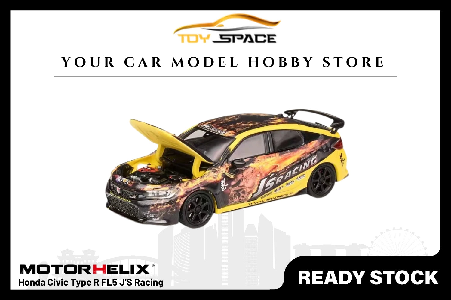 [MOTORHELIX] 1:64 Honda Civic Type R FL5 J'S Racing