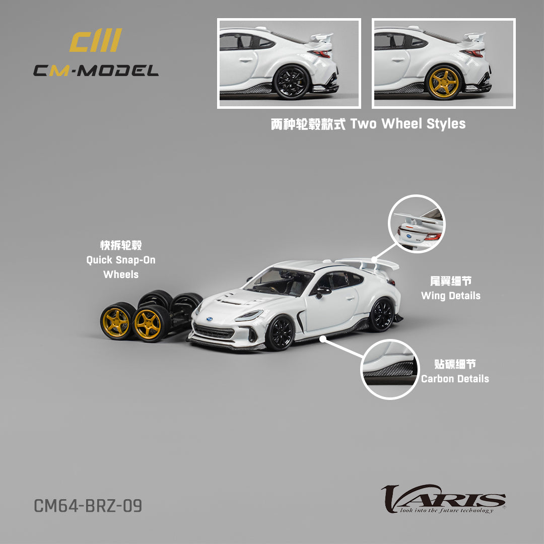 [CM MODEL] 1:64 Subaru BRZ Varis Widebody White