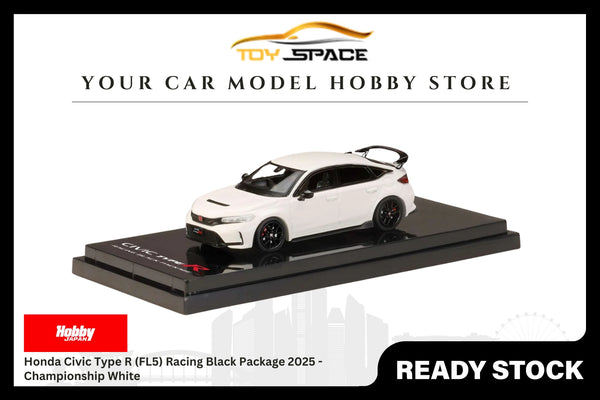 [HOBBY JAPAN] 1:64 Honda Civic Type R (FL5) Racing Black Package 2025 - Championship White