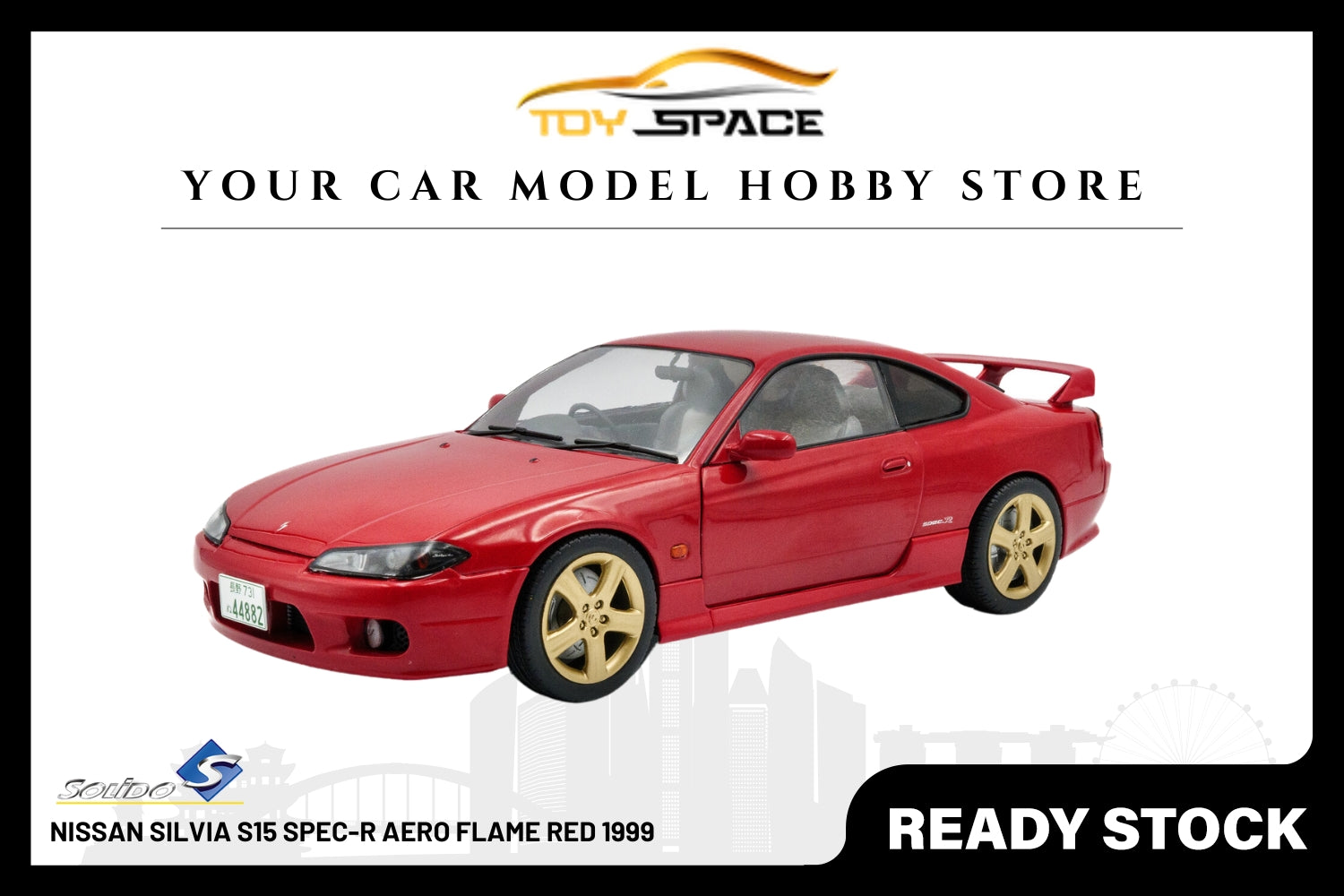 [SOLIDO] 1:18 Nissan Silvia S15 Spec-R Aero Flame Red 1999