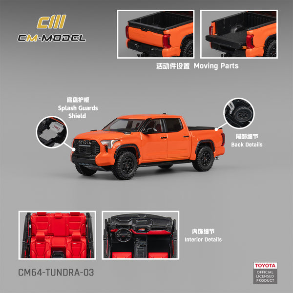 [CM MODEL] 1:64 Toyota Tundra TRD Orange
