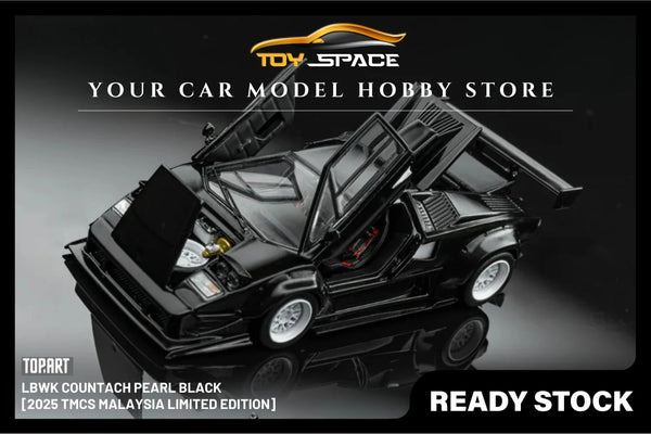[TOPART] 1:64  LBWK Countach Pearl Black [TMCS Malaysia Limited Edition]