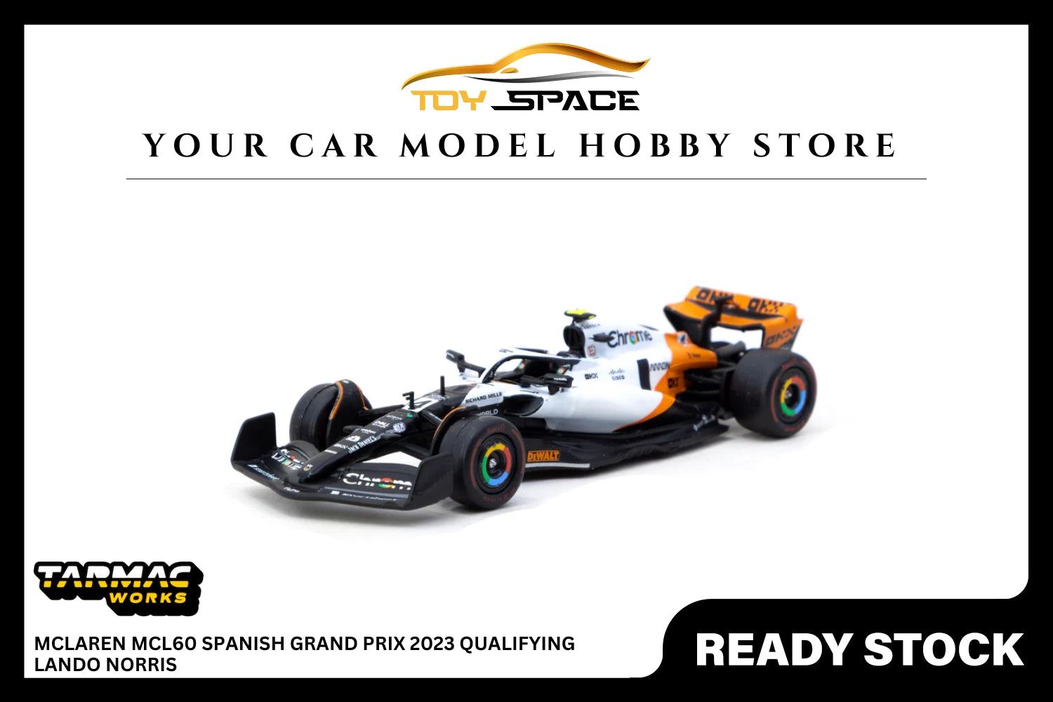 [TARMAC WORKS] 1:64 McLaren MCL60 Spanish Grand Prix 2023 Qualifying Lando Norris - GLOBAL64