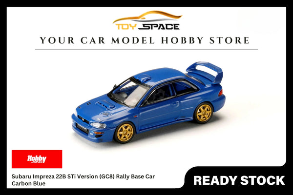 [HOBBY JAPAN] 1:64 Subaru Impreza 22B STi Version (GC8) Rally Base Car Carbon Blue