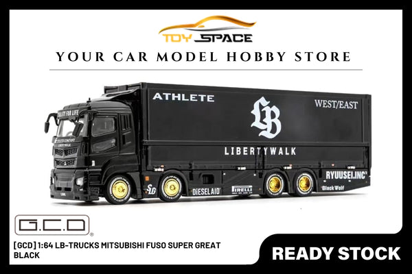ミニカー Mitsubishi Fuso Super Great LB-TRUCKS 1/64 GCD Mitsubishi Fuso Super Great Transporter LBWK