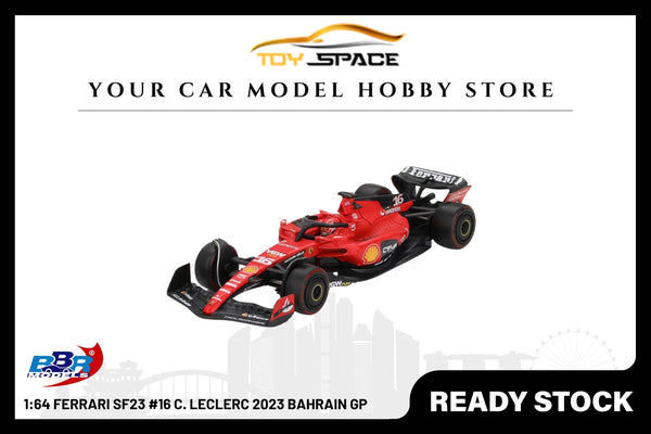 [BBR MODELS] 1:64 Ferrari SF23 #16 C. Leclerc 2023 Bahrain GP