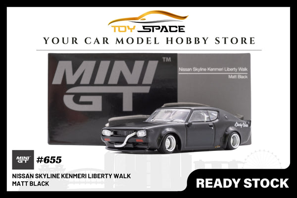 Mini GT Nissan Skyline Kenmeri Liberty Walk Matt Black