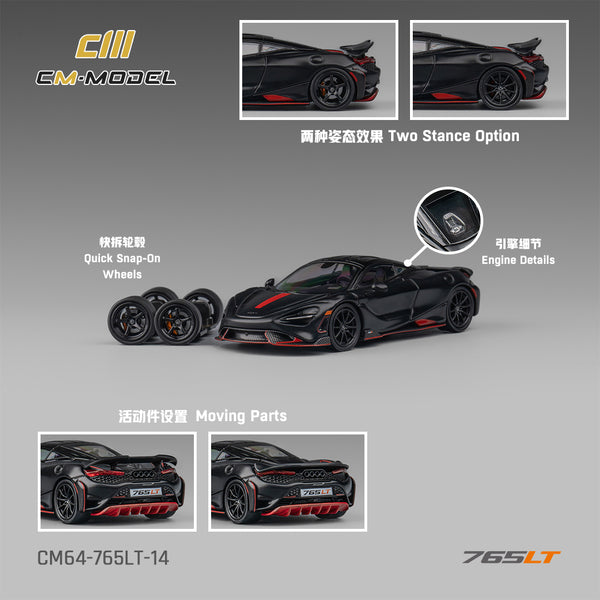 [CM MODEL] 1:64 Mclaren 765LT Matt Black