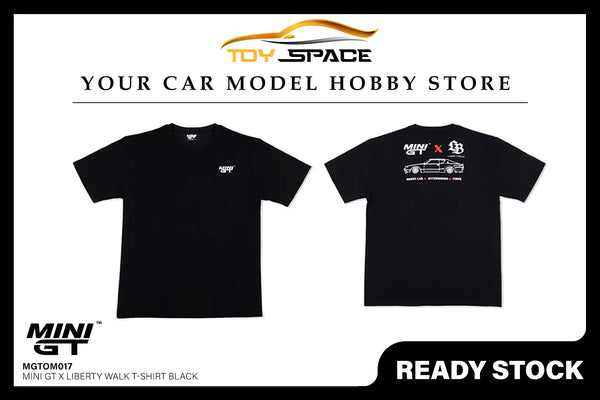 [MINI GT] Liberty Walk X Mini GT T-shirt - Black