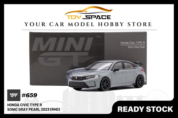 Mini GT Honda Civic Type R Sonic Gray Pearl 2023 (RHD)