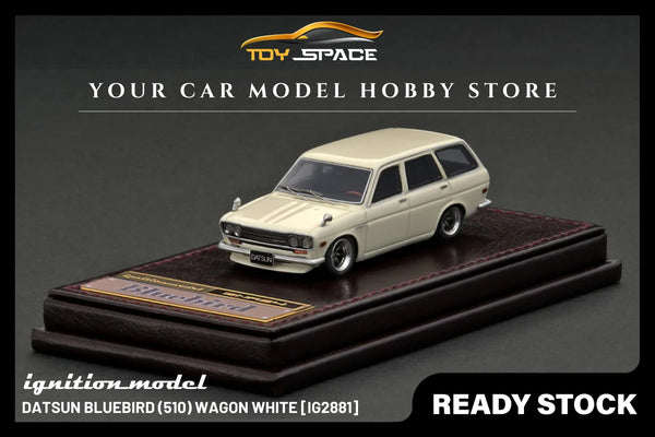 [IGNITION MODEL] 1/64 Datsun Bluebird (510) Wagon White [IG2881] - Toy Space Diecast Online Store Singapore