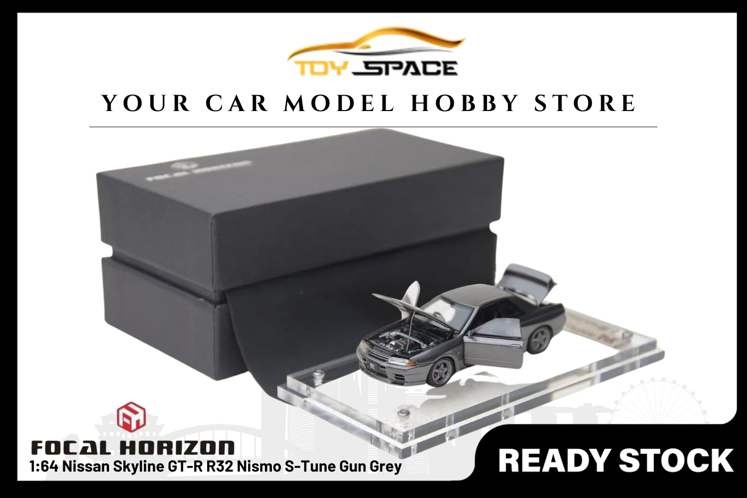 [FOCAL HORIZON] 1:64 Nissan Skyline GT-R R32 Nismo S-Tune Gun Grey