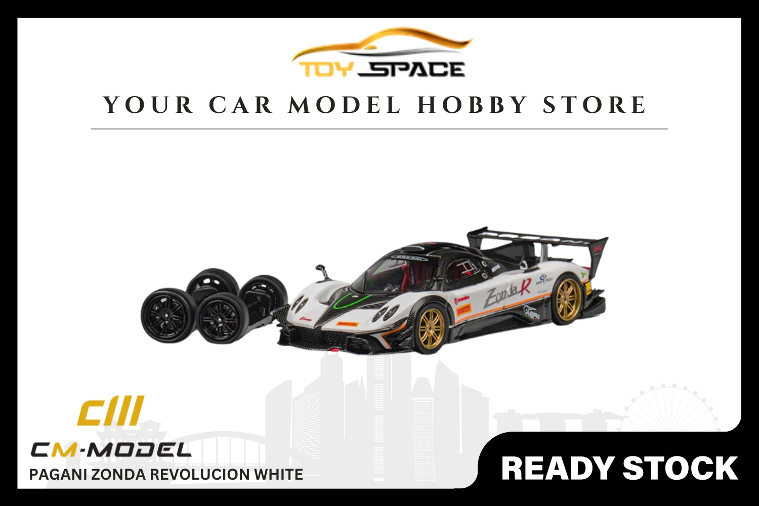 [CM MODEL] 1:64 Pagani Zonda Revolucion White