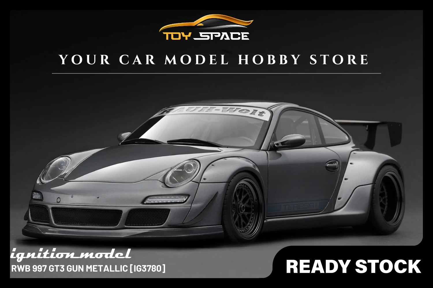 [IGNITION MODEL] 1:18 RWB 997 GT3 Gun Metallic [IG3780]