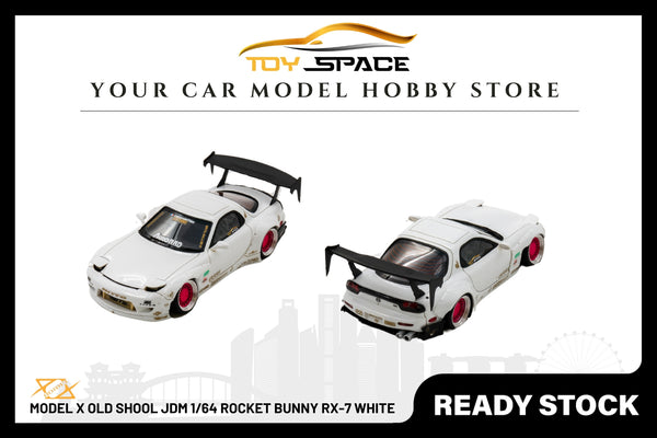 [ERROR 404 MODEL] x Old Shool JDM 1/64 Rocket Bunny RX-7 White