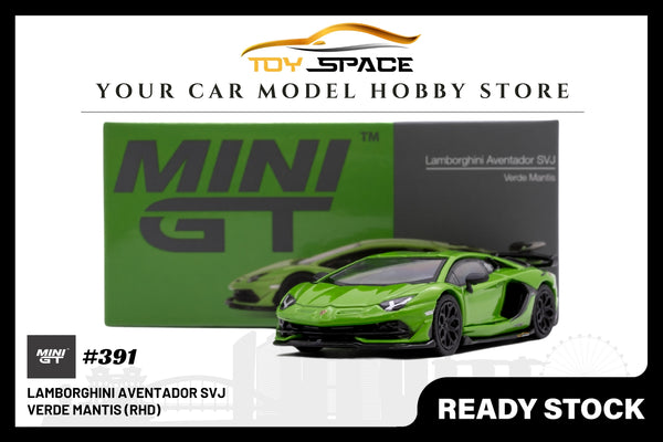 Mini GT Lamborghini Aventador SVJ Verde Mantis (RHD) - Toy Space Diecast Online Store Singapore