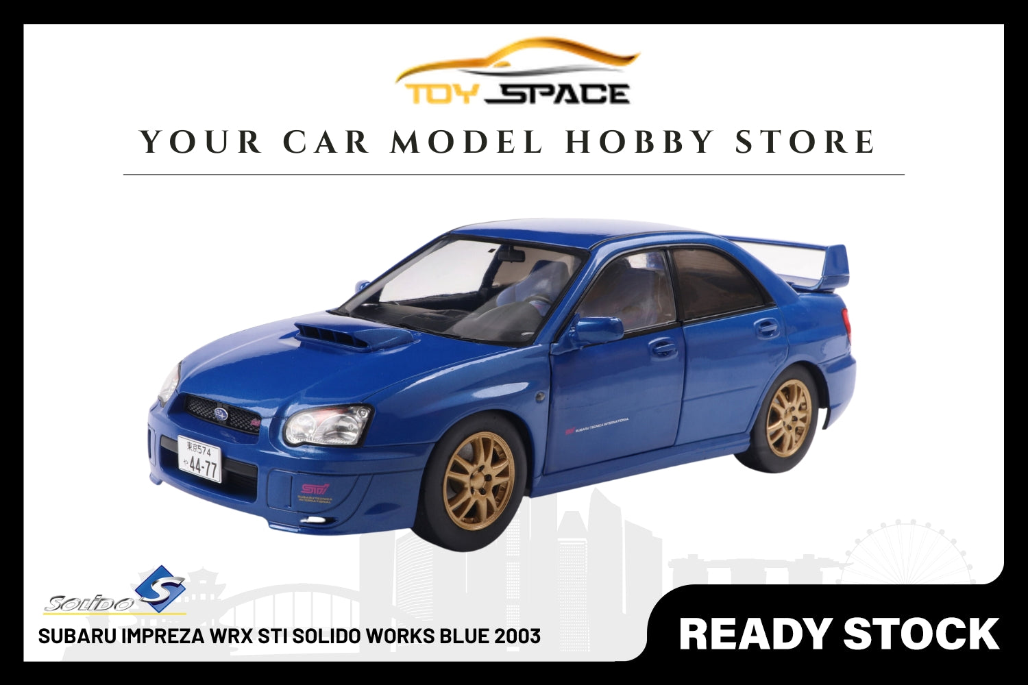 [SOLIDO] 1:18 Subaru Impreza WRX STI Sonic Blue 2003