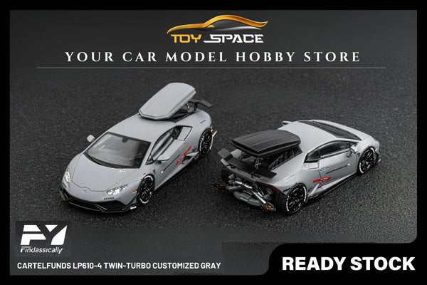 [FINCLASSICALLY] 1:64 Cartelfunds LP610-4 Twin-Turbo Customized Gray [HEC 2025 Exclusive]