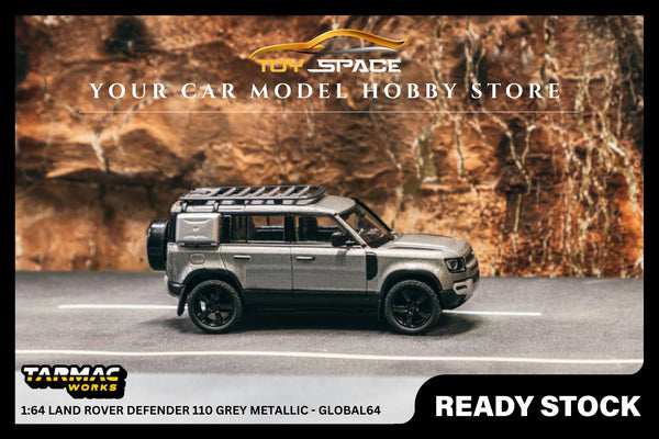 [TARMAC WORKS] 1:64 Land Rover Defender 110 Grey Metallic - GLOBAL64