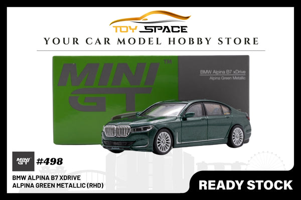 Mini GT BMW Alpina B7 xDrive Alpina Green Metallic (RHD) - Toy Space Diecast Online Store Singapore