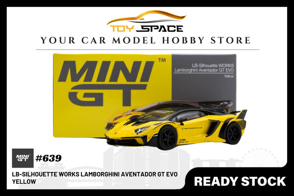 Mini GT Lamborghini LB-Silhouette Works  Aventador GT Evo Yellow (RHD)