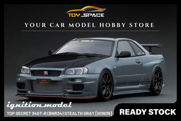 [IGNITION MODEL] 1:18 TOP SECRET 34GT-R (BNR34) Stealth Gray [IG3639]