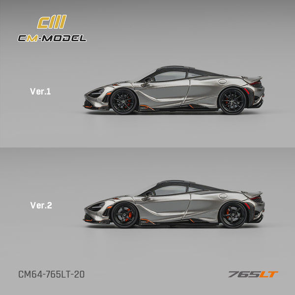 [CM MODEL] 1:64 Mclaren 765LT Silver Gray