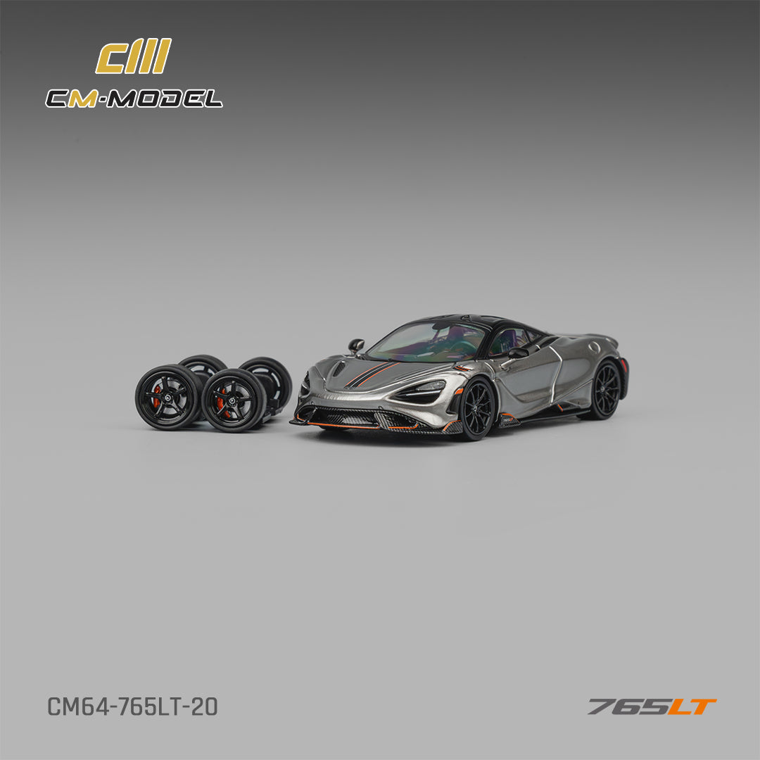 [CM MODEL] 1:64 Mclaren 765LT Silver Gray