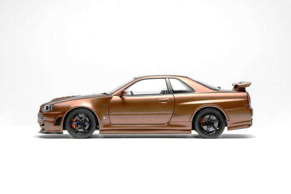 [MOTORHELIX] 1:18 Nissan Skyline GT-R (R34) Customized Version Metallic Bronze