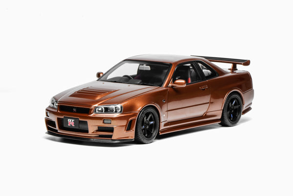 [MOTORHELIX] 1:18 Nissan Skyline GT-R (R34) Customized Version Metallic Bronze