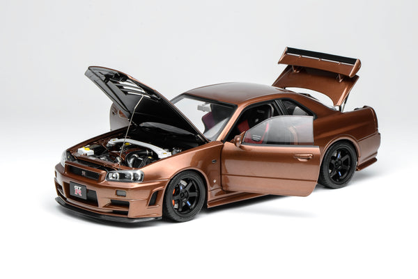[MOTORHELIX] 1:18 Nissan Skyline GT-R (R34) Customized Version Metallic Bronze