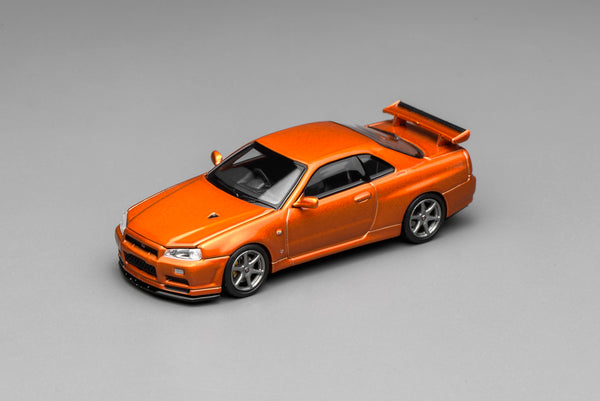 [MOTORHELIX] 1:64 Nissan Skyline GT-R (R34) V-Spec II Customized Metallic Orange