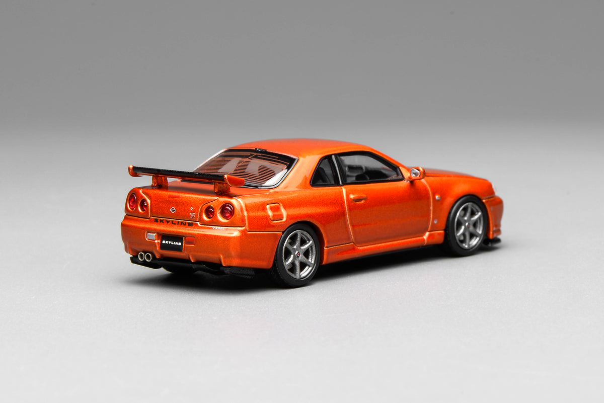 [MOTORHELIX] 1:64 Nissan Skyline GT-R (R34) V-Spec II Customized Metallic Orange