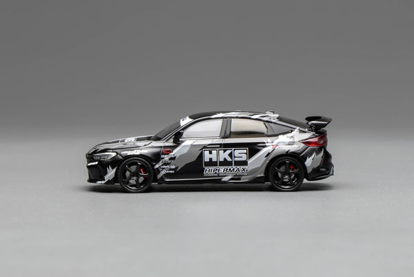 [MOTORHELIX] 1:64 Honda Civic Type R (FL5) HKS Livery Matte Black