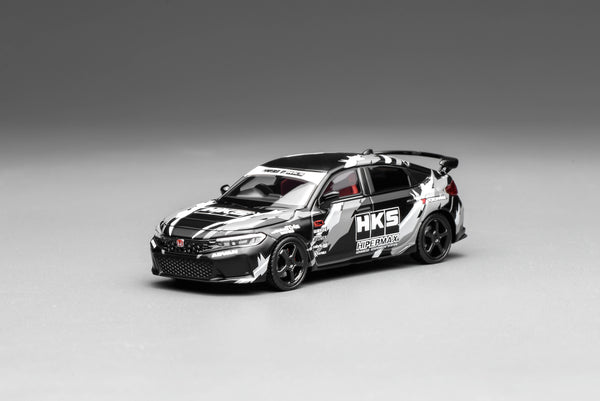 [MOTORHELIX] 1:64 Honda Civic Type R (FL5) HKS Livery Matte Black
