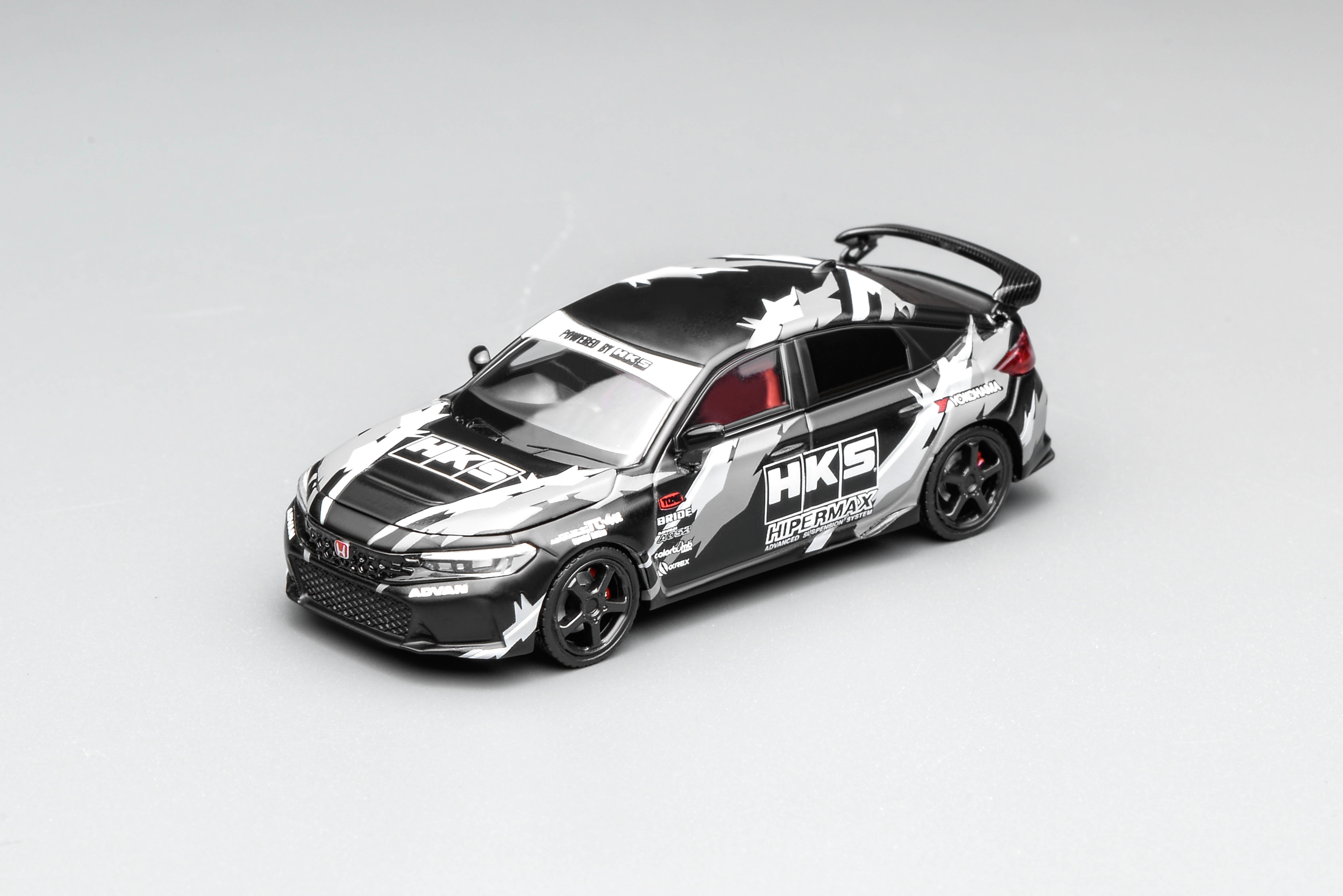 [MOTORHELIX] 1:64 Honda Civic Type R (FL5) HKS Livery Matte Black
