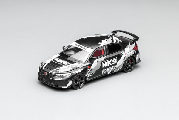 [MOTORHELIX] 1:64 Honda Civic Type R (FL5) HKS Livery Matte Black
