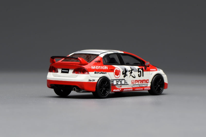 [MOTORHELIX] 1:64 Honda Civic Type-R (FD2) Idemitsu Motion Red