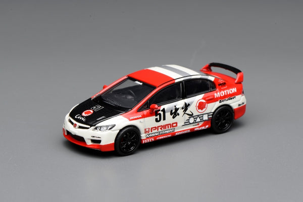 [MOTORHELIX] 1:64 Honda Civic Type-R (FD2) Idemitsu Motion Red