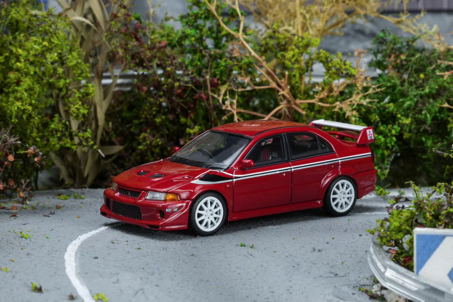 [MOTORHELIX] 1:64 Mitsubishi Lancer Evolution VI GSR T.M.E Passion Red - Toy Space Diecast Online Store Singapore