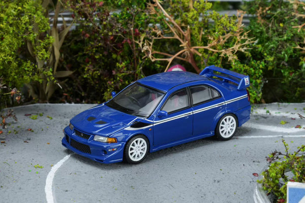 [MOTORHELIX] 1:64 Mitsubishi Lancer Evolution VI GSR T.M.E Issel Blue Pearl