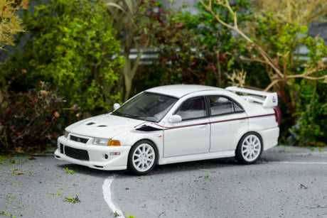 [MOTORHELIX] 1:64 Mitsubishi Lancer Evolution VI GSR T.M.E Scotia White - Toy Space Diecast Online Store Singapore