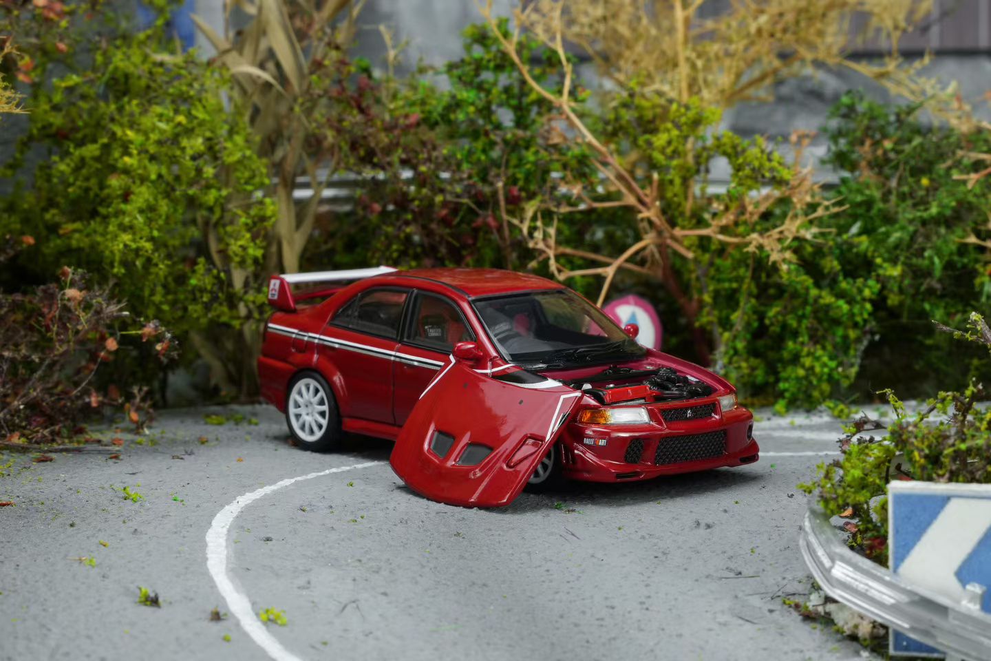 [MOTORHELIX] 1:64 Mitsubishi Lancer Evolution VI GSR T.M.E Passion Red - Toy Space Diecast Online Store Singapore