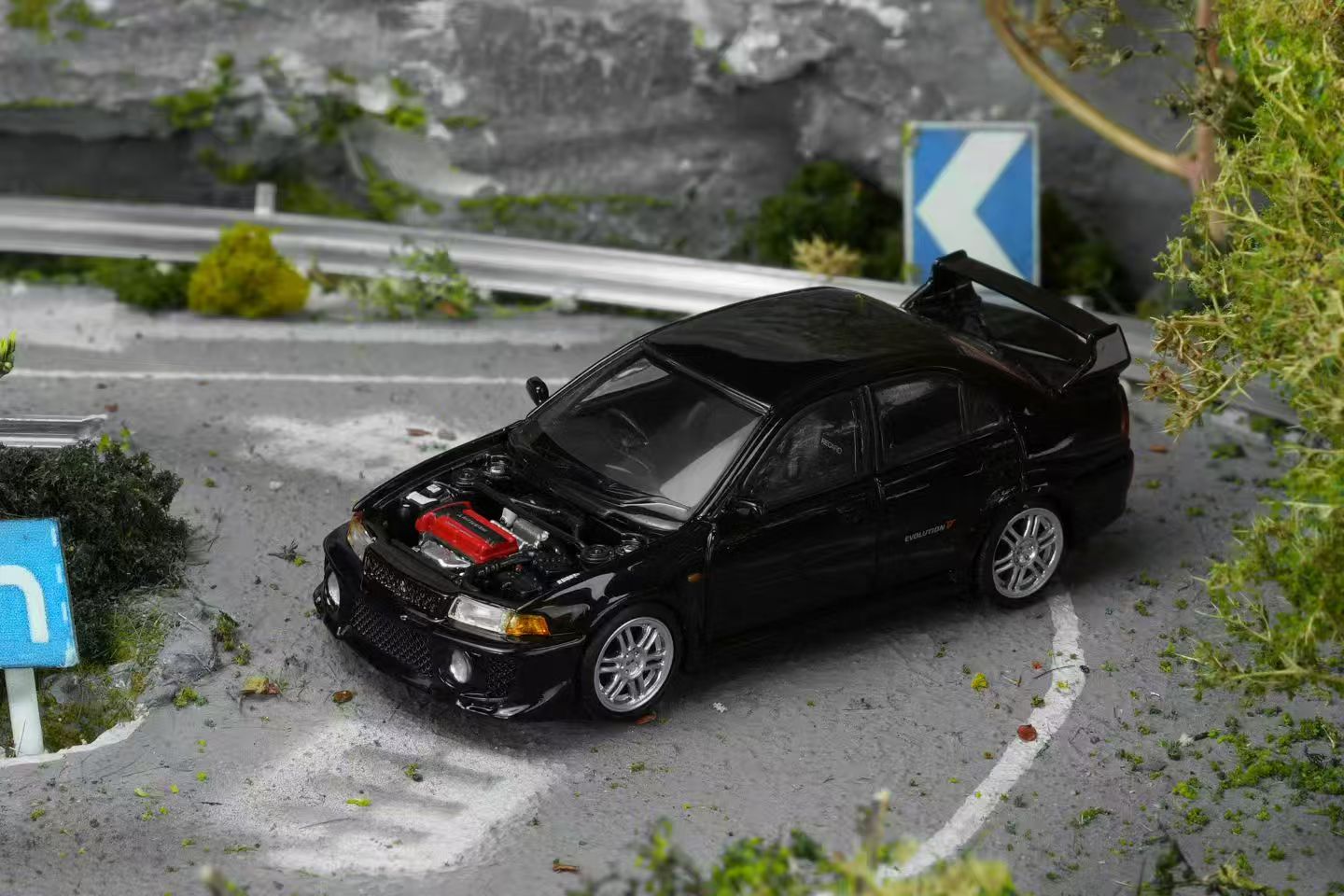 [MOTORHELIX] 1:64 Mitsubishi Lancer Evolution V GSR Pyreness Black Pearl - Toy Space Diecast Online Store Singapore