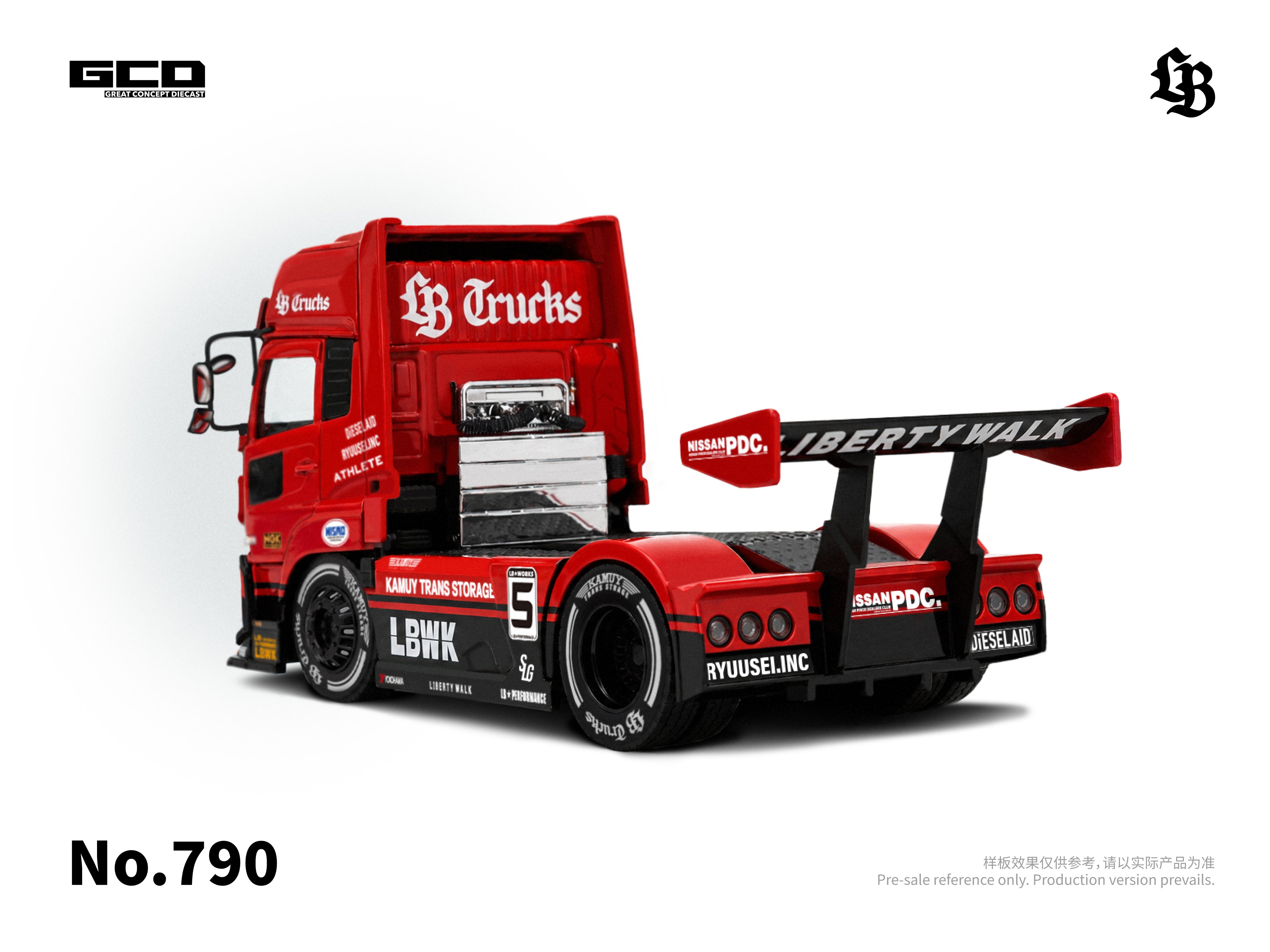 [GCD] 1:64 Super Silhouette · Red/Black – UD Quon Truck Head