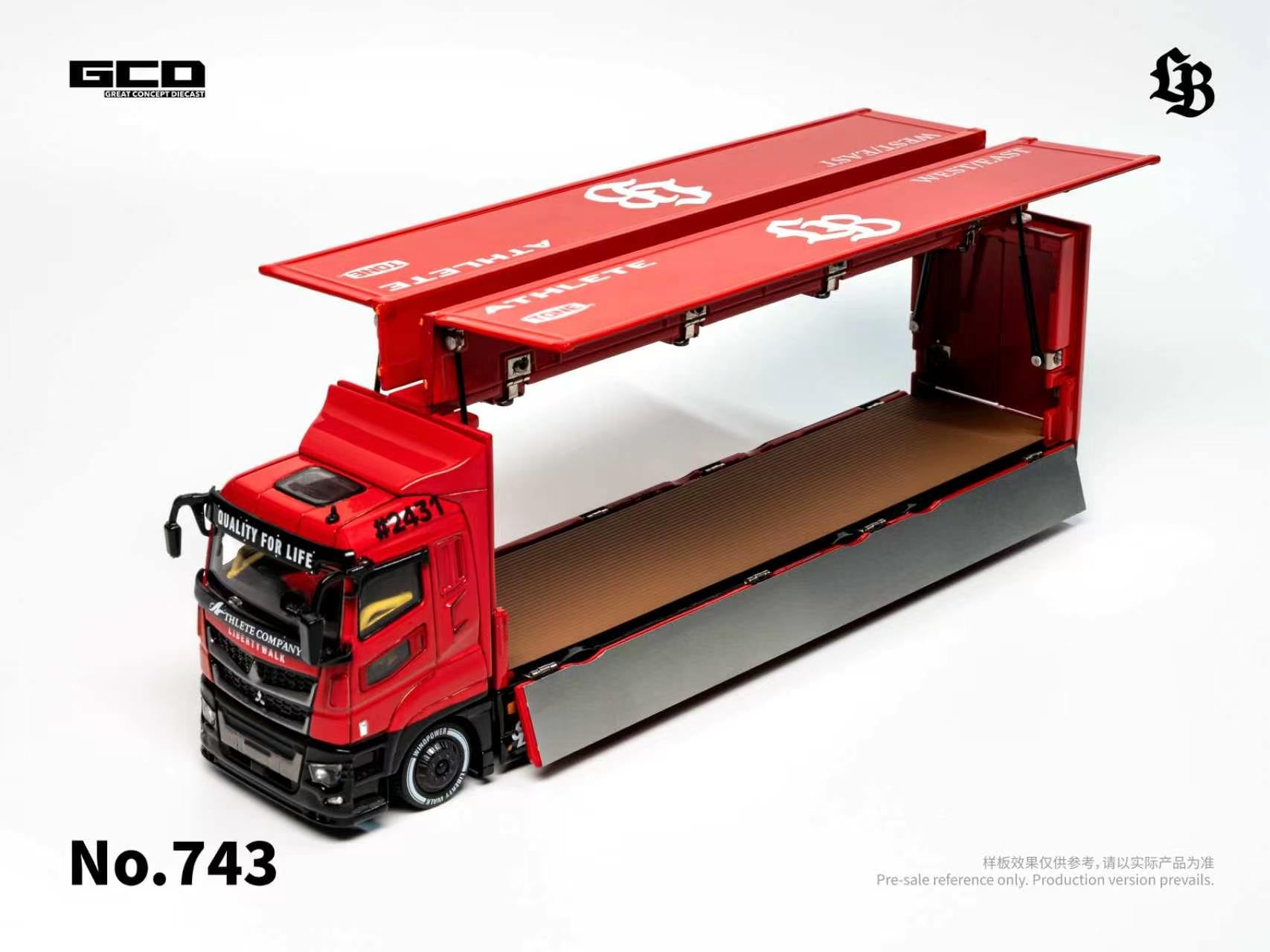 [GCD] 1:64 Super Silhouette · Red/Black – Mitsubishi Fuso Truck