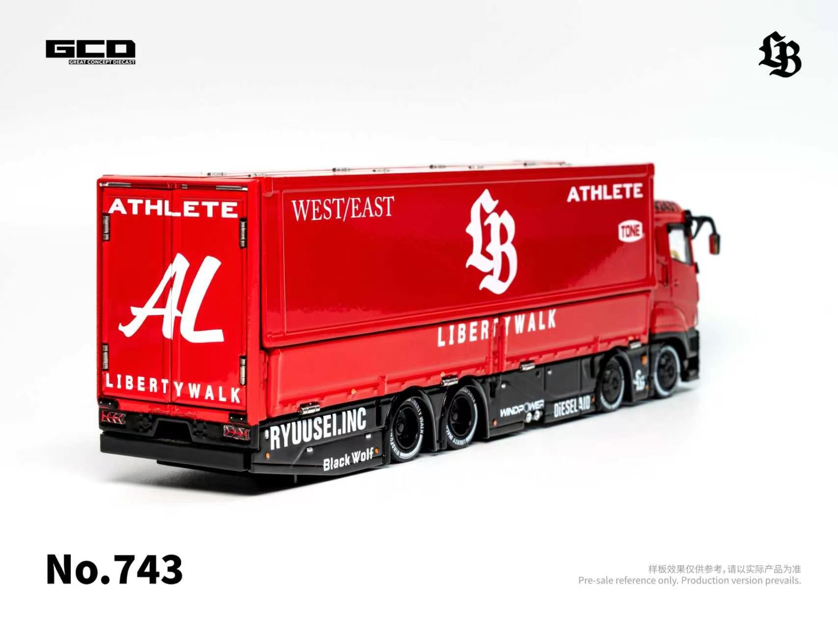 [GCD] 1:64 Super Silhouette · Red/Black – Mitsubishi Fuso Truck